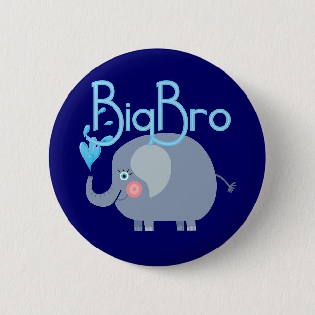 Badge Rond 5 Cm Elephant Big Bro (Devant)