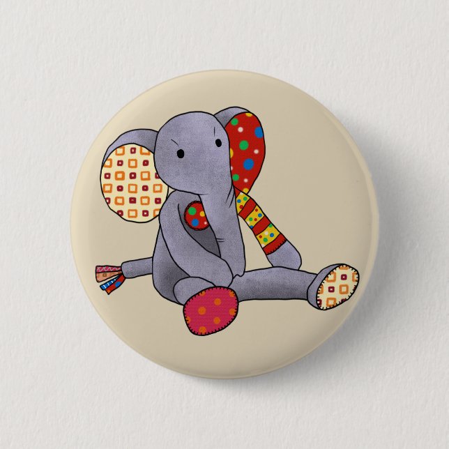 Badge Rond 5 Cm Éléphant de Bunter (Devant)