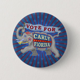 Badge Rond 5 Cm Éléphant de président 2016 républicain de Carly