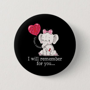 Badge Rond 5 Cm Éléphant de sensibilisation à l'épilepsie