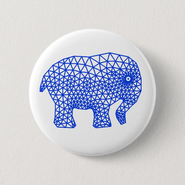 Badge Rond 5 Cm Eléphant fini (Devant)