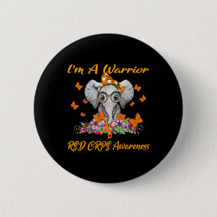 Badge Rond 5 Cm Elephant I'm A Warrior RSD RCPS Sensibilisation