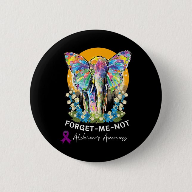 Badge Rond 5 Cm Elephant Oublie-moi-pas la conscience de Heimer (Devant)