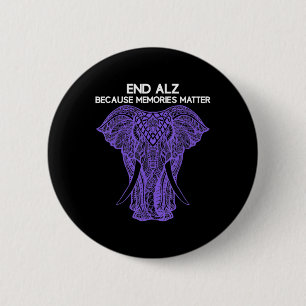 Badge Rond 5 Cm Eléphant pourpre Heimerheimer Sensibilisation Vête