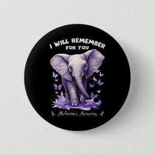 Badge Rond 5 Cm Éléphant que je me souviendrai pour vous Heimerhei