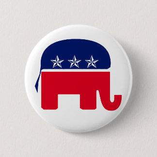 Badge Rond 5 Cm Éléphant républicain