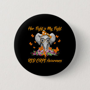 Badge Rond 5 Cm Elephant Sa lutte est ma lutte RSD RCPS sensibilis