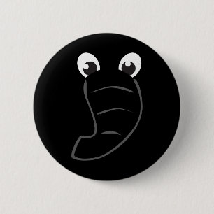 Badge Rond 5 Cm Elephant Visage mignon Enfants Costume d'Halloween