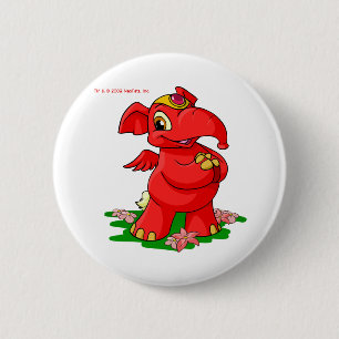 Badge Rond 5 Cm Elephante rouge joyeux dans Shenkuu