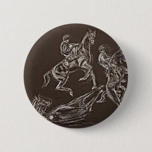 Badge Rond 5 Cm élevage des dessins de cheval par Conway