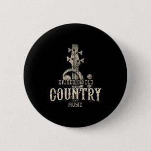 Badge Rond 5 Cm Élevé à la vieille musique country des années 80 9