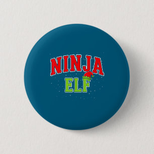 Badge Rond 5 Cm Élève Ninja Noël Famille Groupe Correspondant Xmas