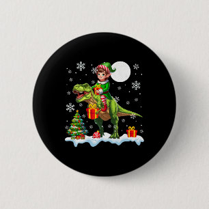 Badge Rond 5 Cm Elf équitation T-rex sapin de Noël Lumières coloré