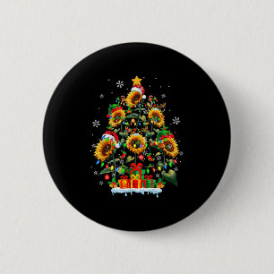 Badge Rond 5 Cm Elfes de rennes du Père Noël Tournesols comme fleu