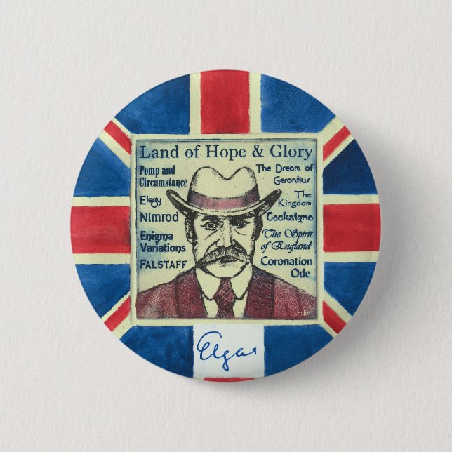 Badge Rond 5 Cm Elgar (Devant)