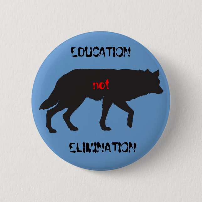 Badge Rond 5 Cm Élimination d'éducation pas (Devant)
