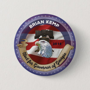 Badge Rond 5 Cm Élisez Brian Kemp pour le gouverneur de la Géorg