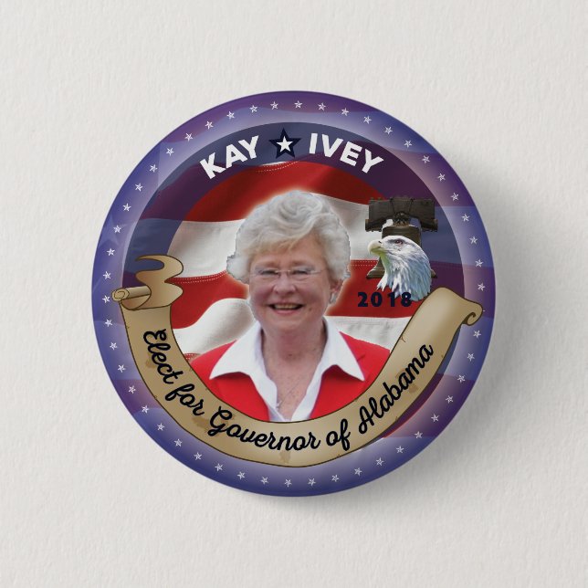 Badge Rond 5 Cm Élisez Kay Ivey pour le gouverneur de l'Alabama - (Devant)