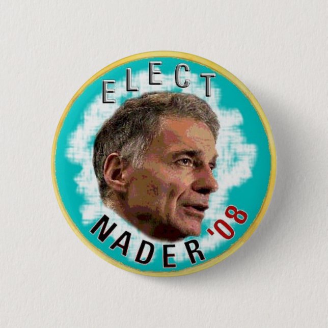 Badge Rond 5 Cm Élisez le Pin de Nader (Devant)