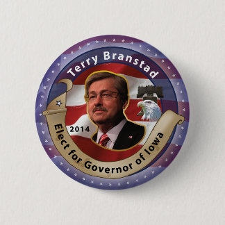 Badge Rond 5 Cm Élisez Terry Branstad pour le gouverneur de l'Iowa
