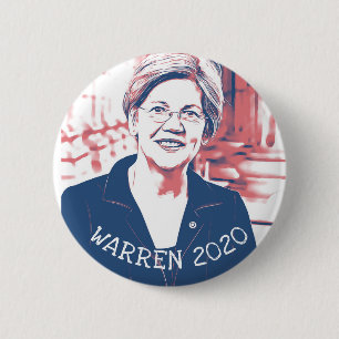Badge Rond 5 Cm ELIZABETH WARREN 2020 Bouton de l'élection préside