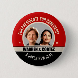 Badge Rond 5 Cm Elizabeth Warren pour la présidence 2020