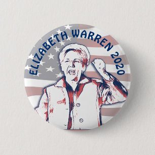 Badge Rond 5 Cm Elizabeth Warren pour l'élection présidentielle de