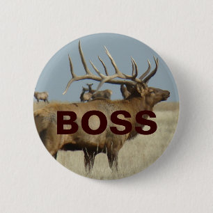 Badge Rond 5 Cm Elk taureau E4