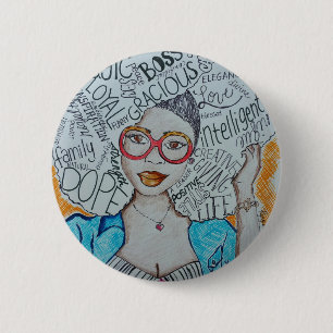 Badge Rond 5 Cm Elle est…