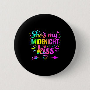 Badge Rond 5 Cm Elle est mon baiser de minuit Joyeux Nouvel An Cou