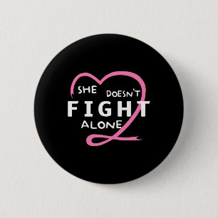 Badge Rond 5 Cm Elle ne combat pas seule la sensibilisation au can