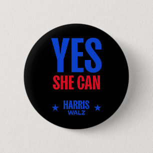 Badge Rond 5 Cm Elle peut 2024 Président d'élection Kamala Harris 