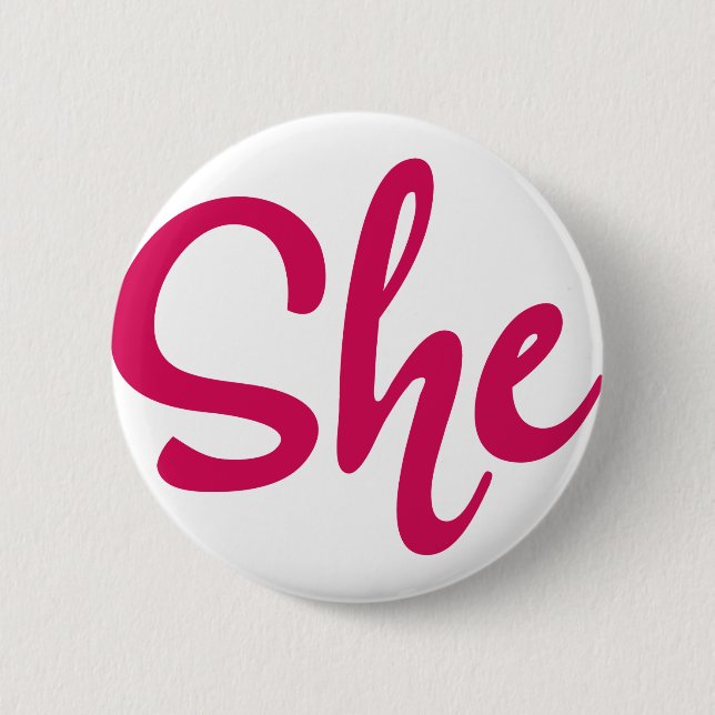 Badge Rond 5 Cm Elle Pin (Devant)