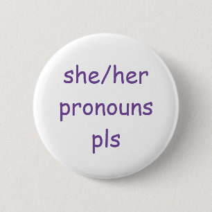 Badge Rond 5 Cm elle/ses pronoms
