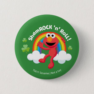 Badge Rond 5 Cm Elmo Arc en arc-en-ciel shamrock 'n'