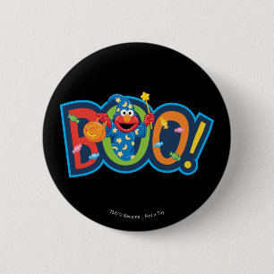 Badge Rond 5 Cm Elmo Halloween Boo!