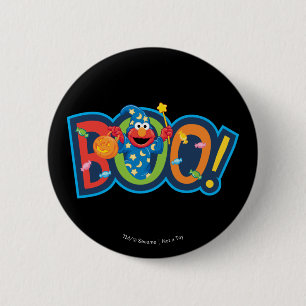 Badge Rond 5 Cm Elmo   Halloween Boo !