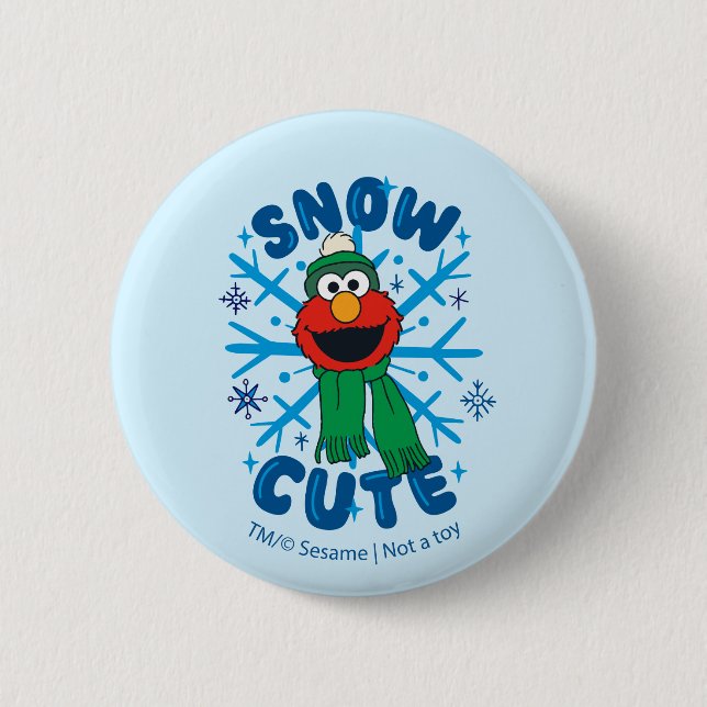 Badge Rond 5 Cm Elmo Snow Cute (Devant)