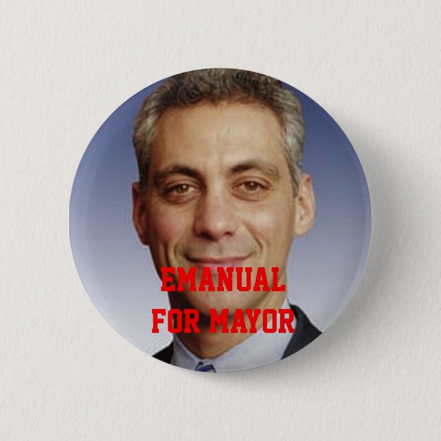 Badge Rond 5 Cm Emanual pour le maire (Devant)