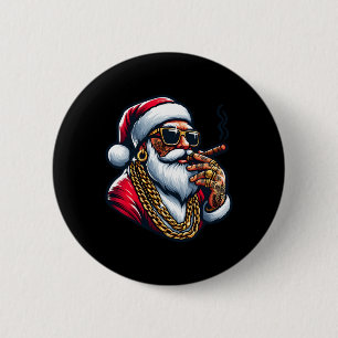 Badge Rond 5 Cm Emballage Gangsta Drôle Cool Santa Gangster Pyjama