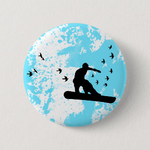Badge Rond 5 Cm embarquer avec les oiseaux.