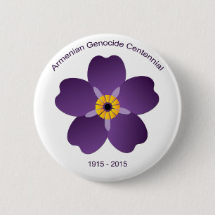 Badge Rond 5 Cm Emblème arménien de Centennial de génocide