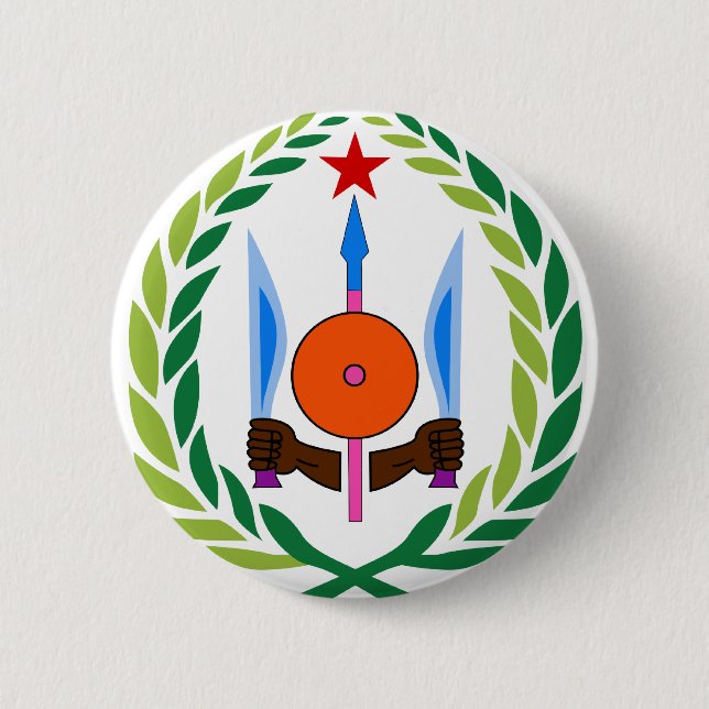 Badge Rond 5 Cm emblème de djibouti (Devant)