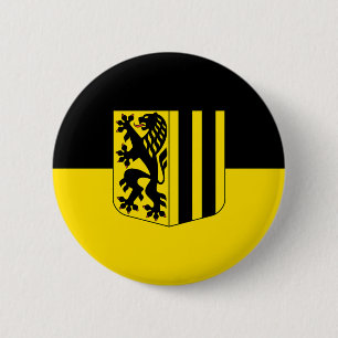 Badge Rond 5 Cm emblème de Dresde drapeau allemand symbole blason