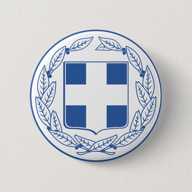 Badge Rond 5 Cm emblème de la Grèce (Devant)