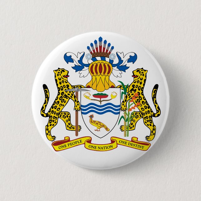 Badge Rond 5 Cm emblème de la Guyane (Devant)