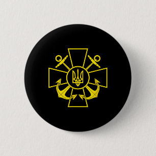 Badge Rond 5 Cm Emblème de la marine ukrainienne Ukraine Marine Fo