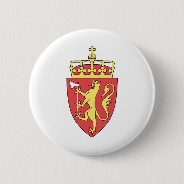 Badge Rond 5 Cm emblème de la Norvège (Devant)