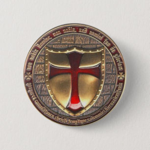 BADGE ROND 5 CM EMBLÈME DE TEMPLAR