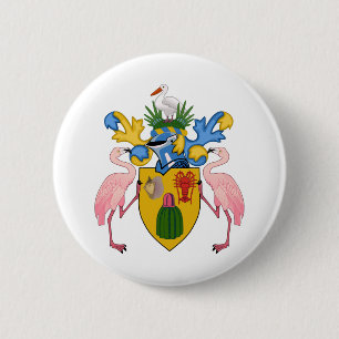 Badge Rond 5 Cm emblème des îles turques et caicos